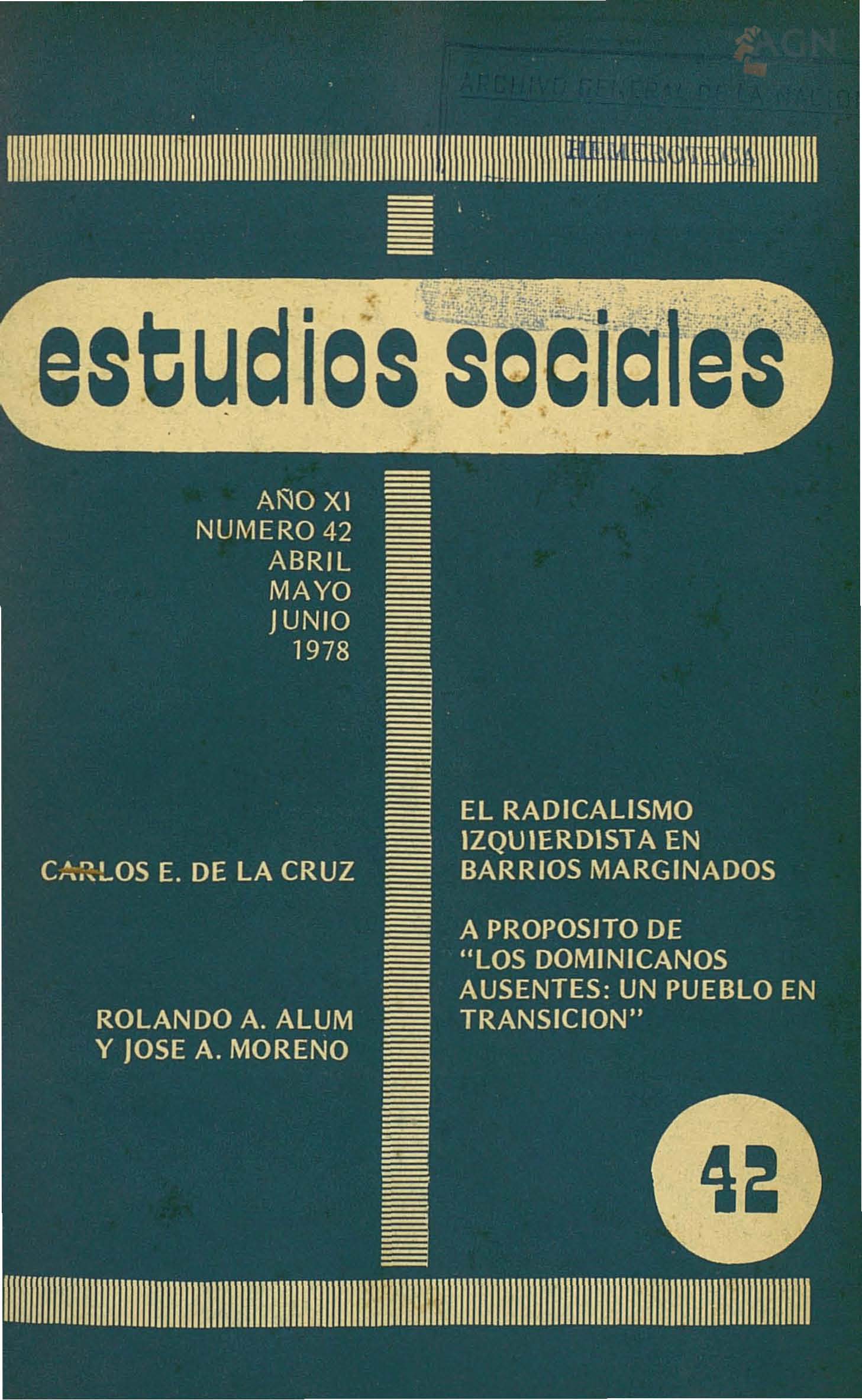 						Ver Vol. 11 Núm. 42 (1978): Número 42
					