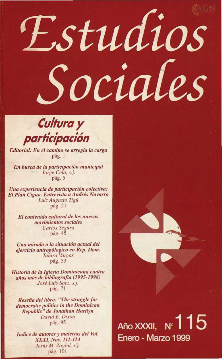						Ver Vol. 32 Núm. 115 (1999): Cultura y participación
					
